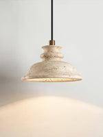 Noralin Travertine Pendant Light – Hand-Carved Natural Stone Lamp