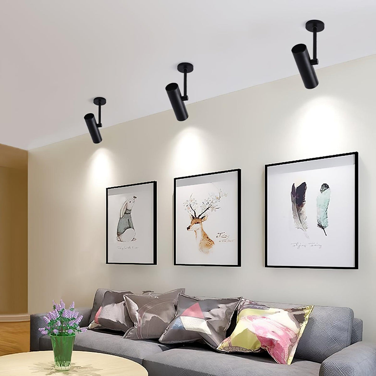 Norano Modern LED Ceiling Light in Black or White