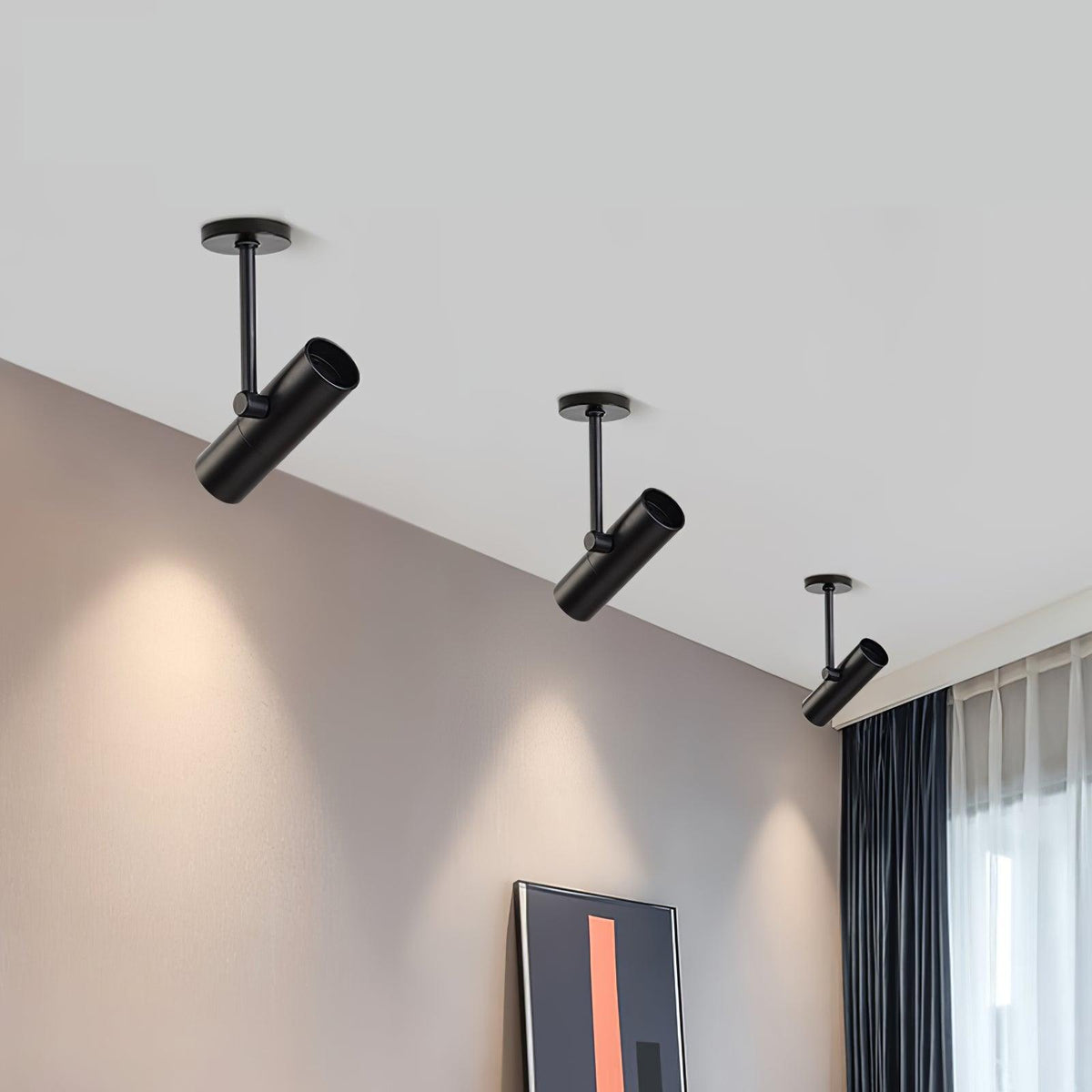 Norano Modern LED Ceiling Light in Black or White