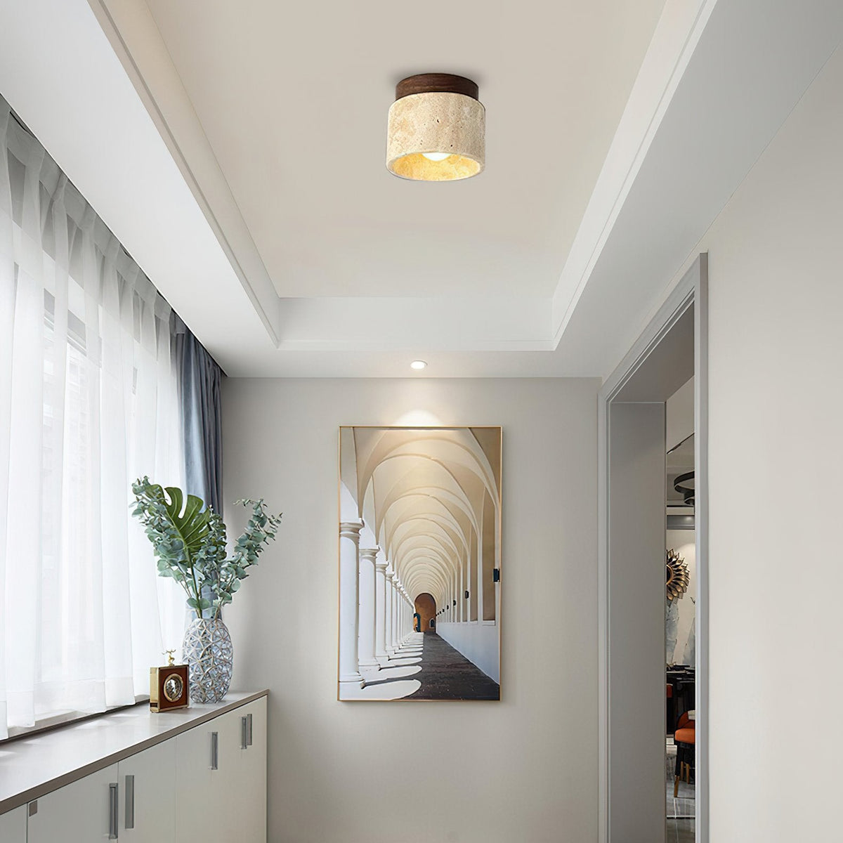 Nordic Wooden Ceiling Lamp