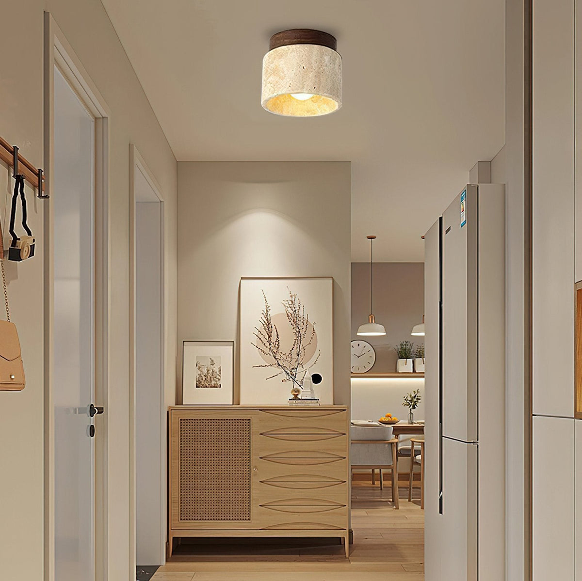 Nordic Wooden Ceiling Lamp