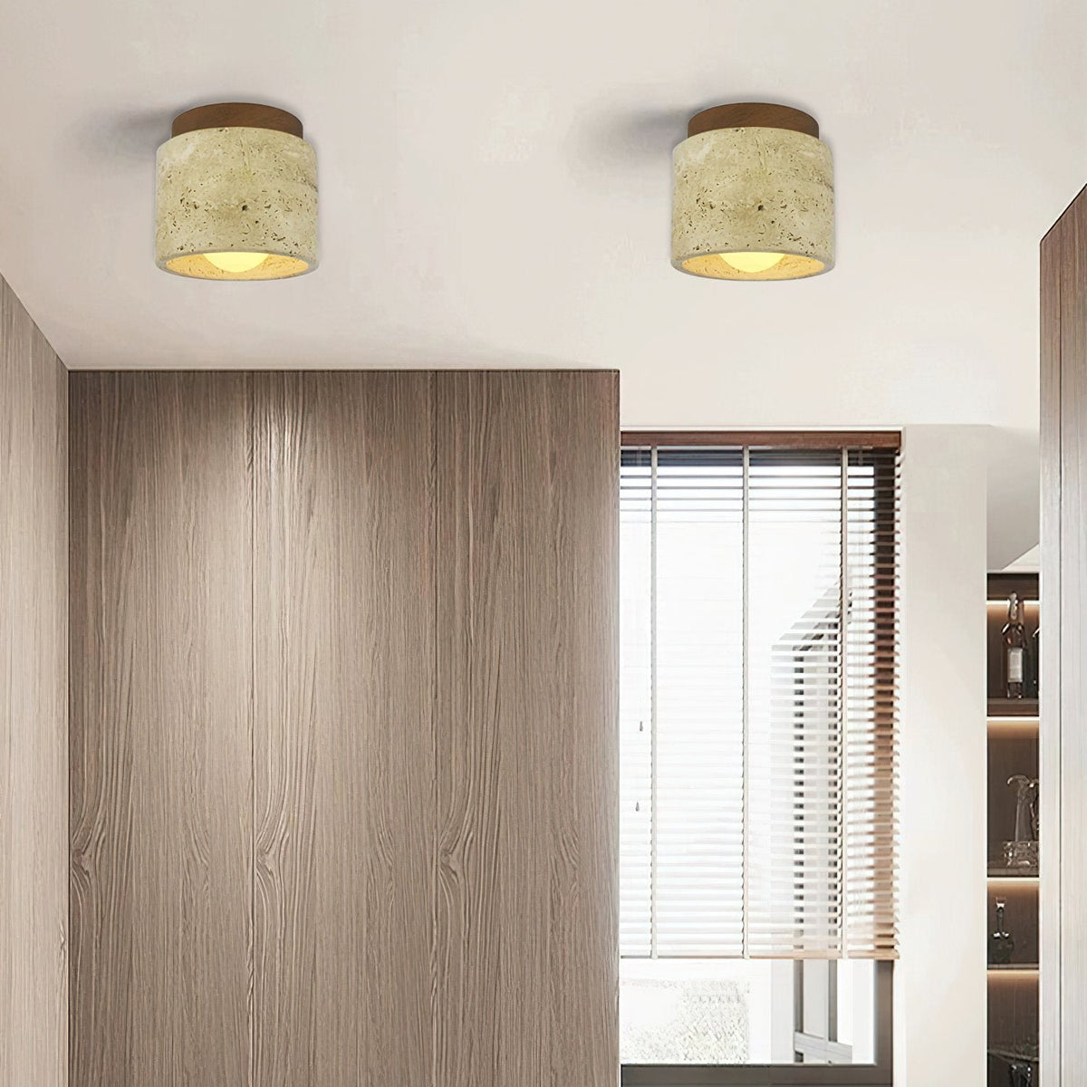 Nordic Wooden Ceiling Lamp