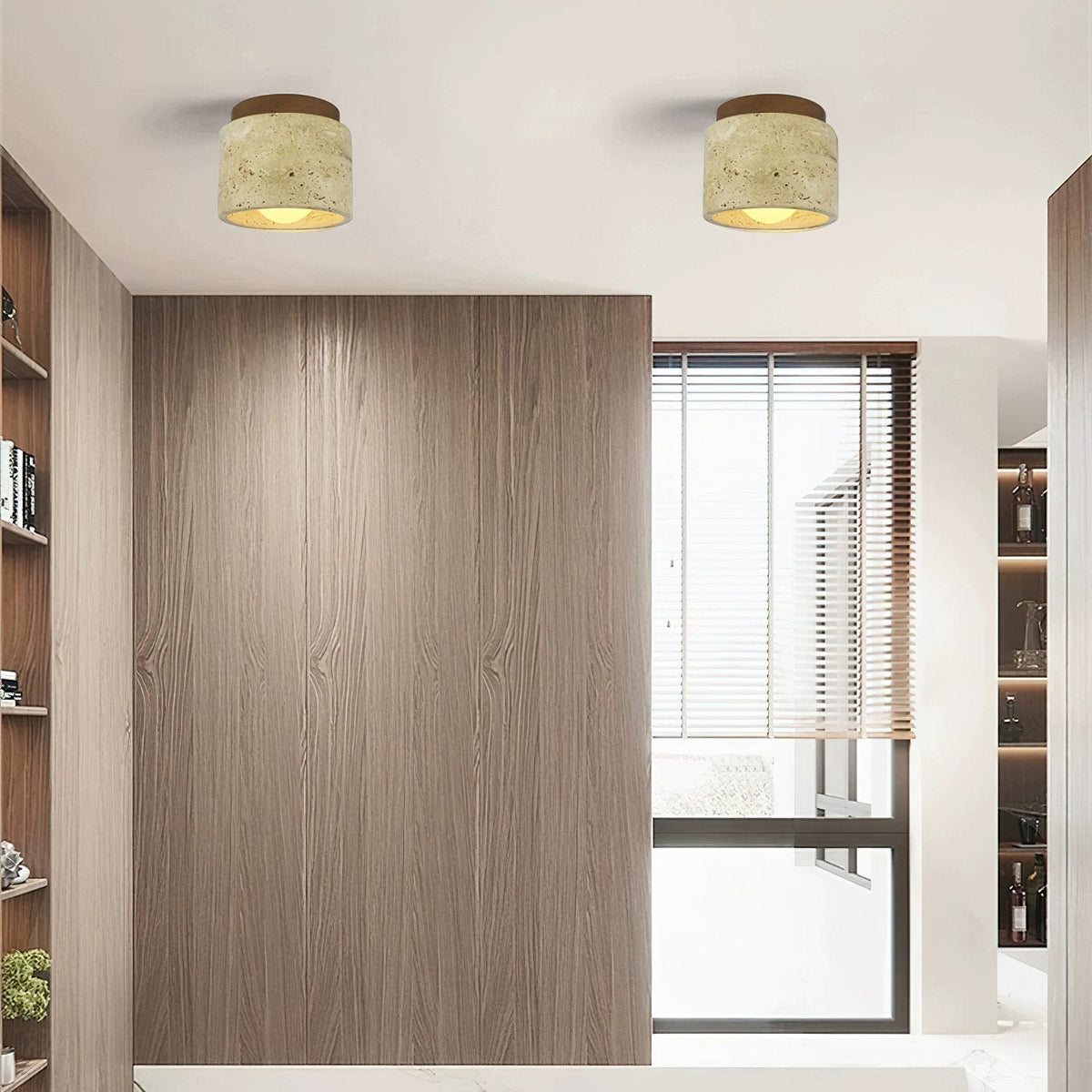 Nordic Wooden Ceiling Lamp