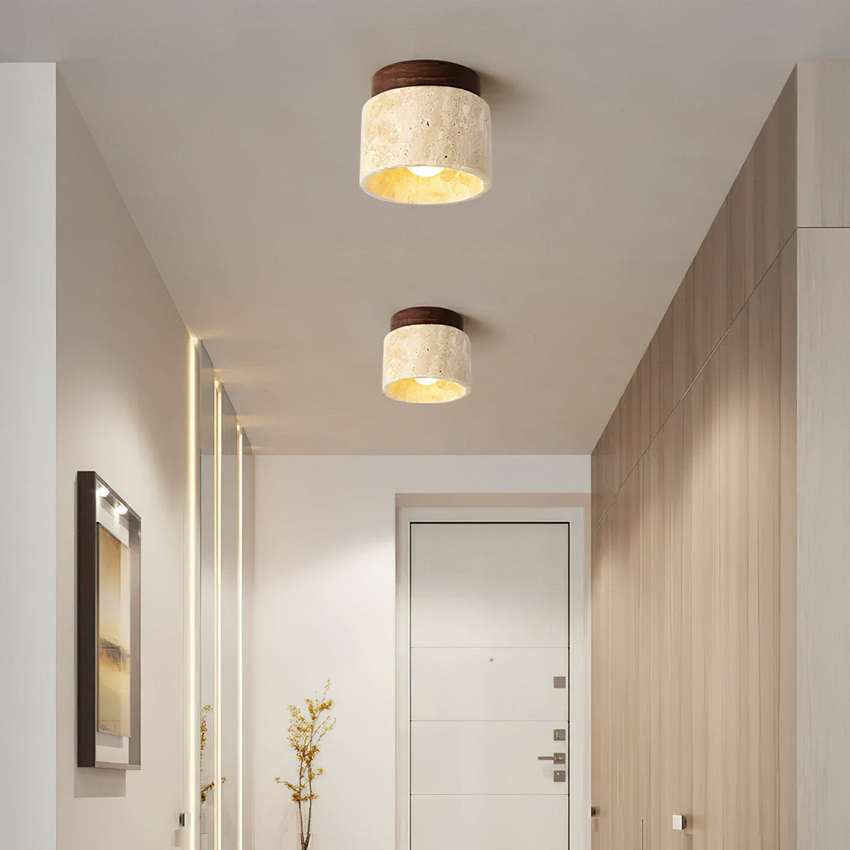 Nordic Wooden Ceiling Lamp