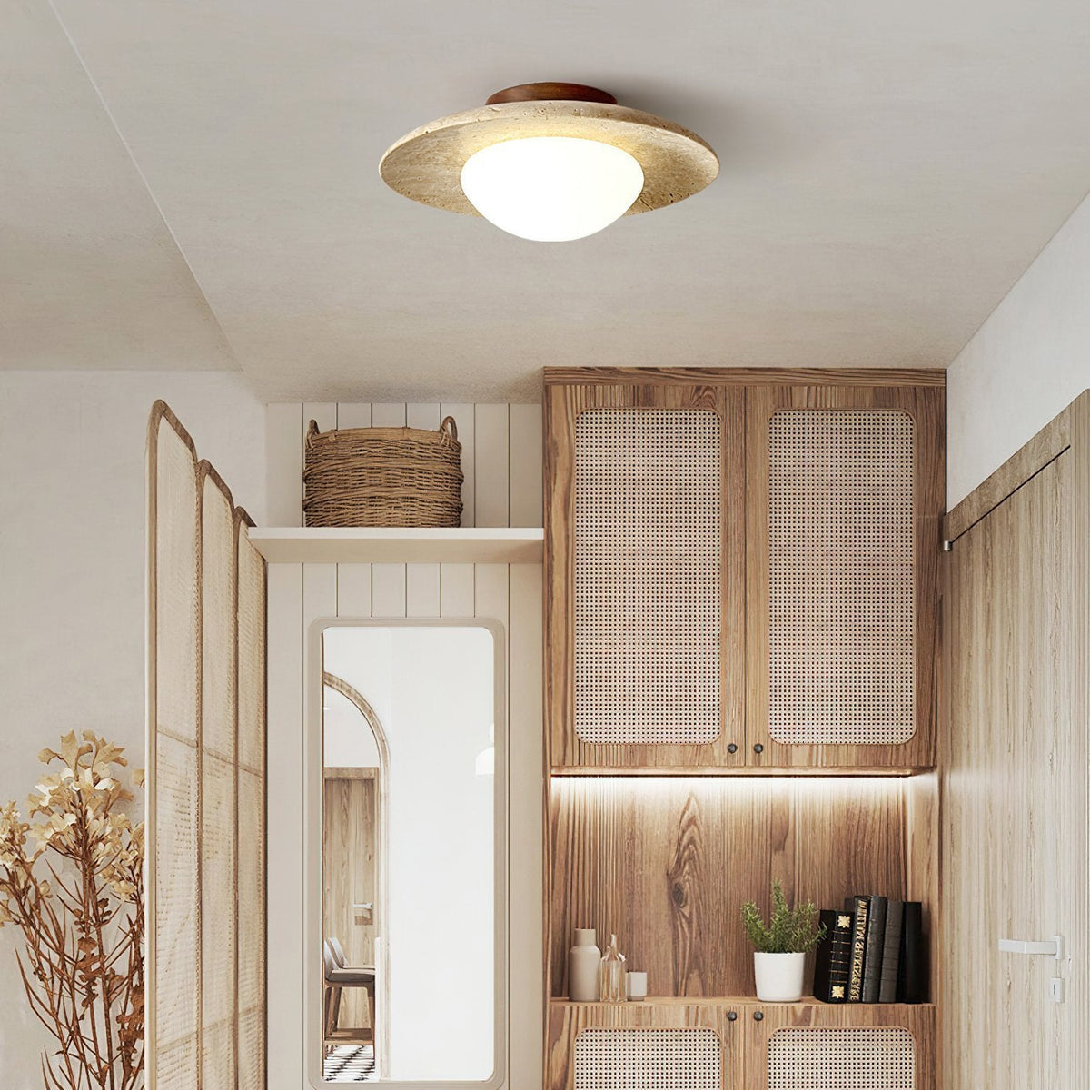 Nordic Wooden Ceiling Lamp