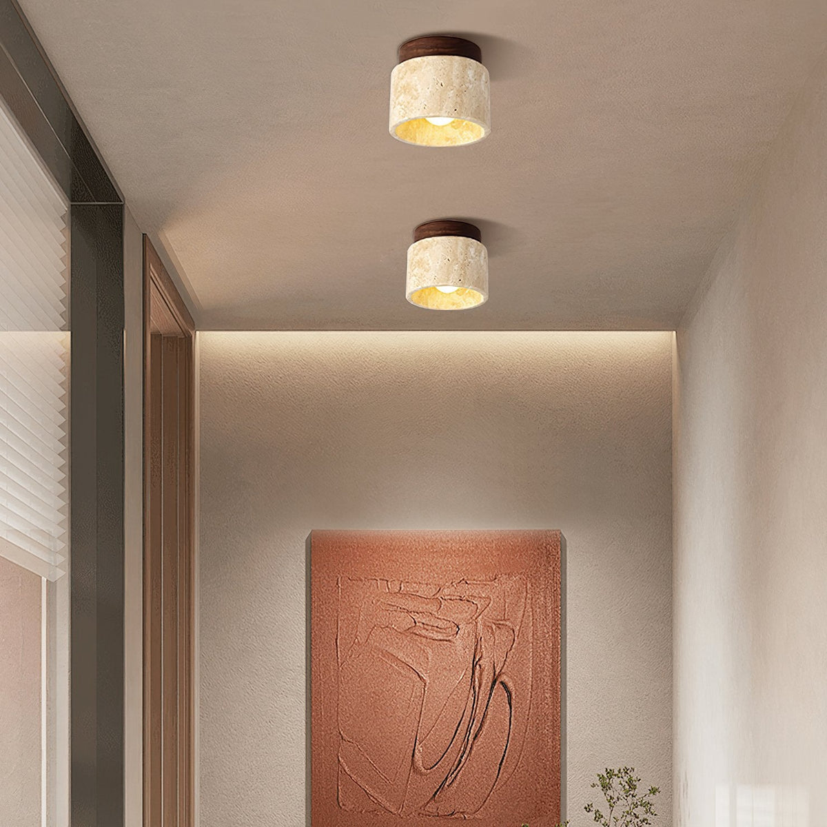 Nordic Wooden Ceiling Lamp