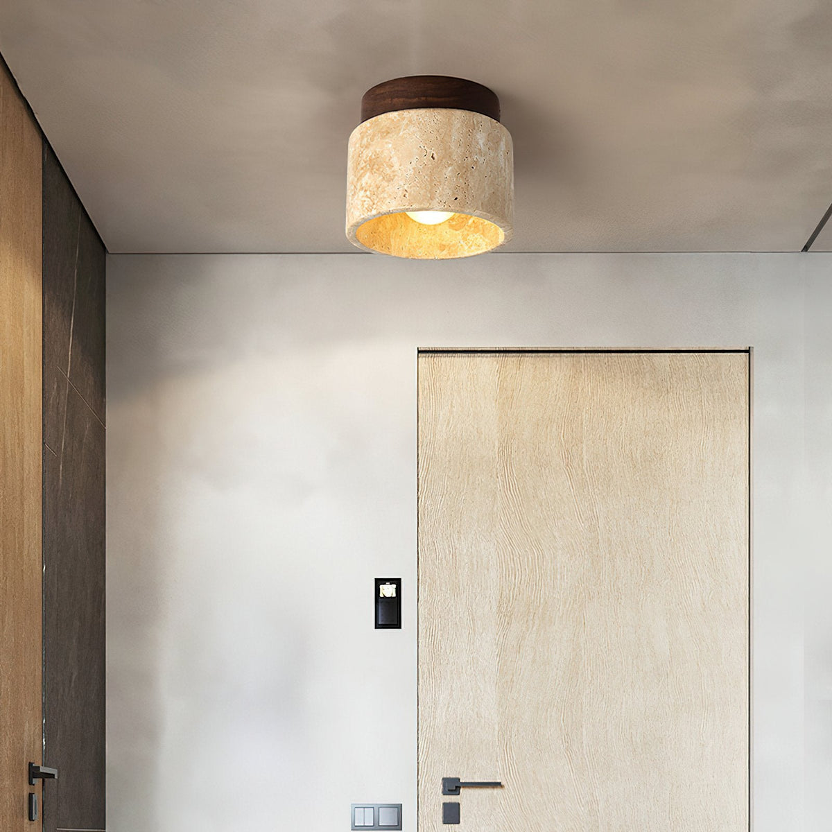 Nordic Wooden Ceiling Lamp