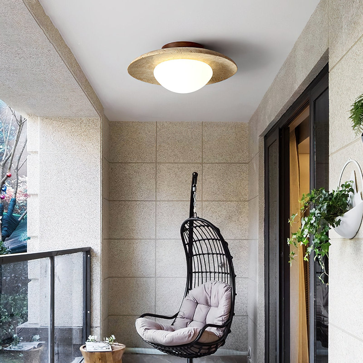 Nordic Wooden Ceiling Lamp