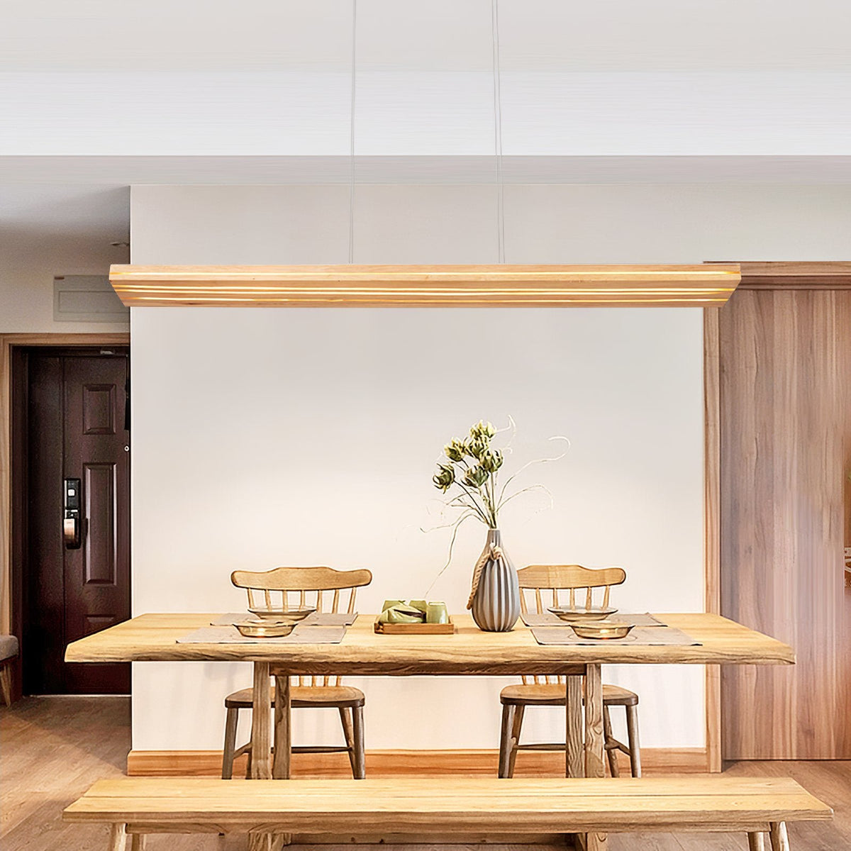 Nordic Cracked Wood Pendant Light