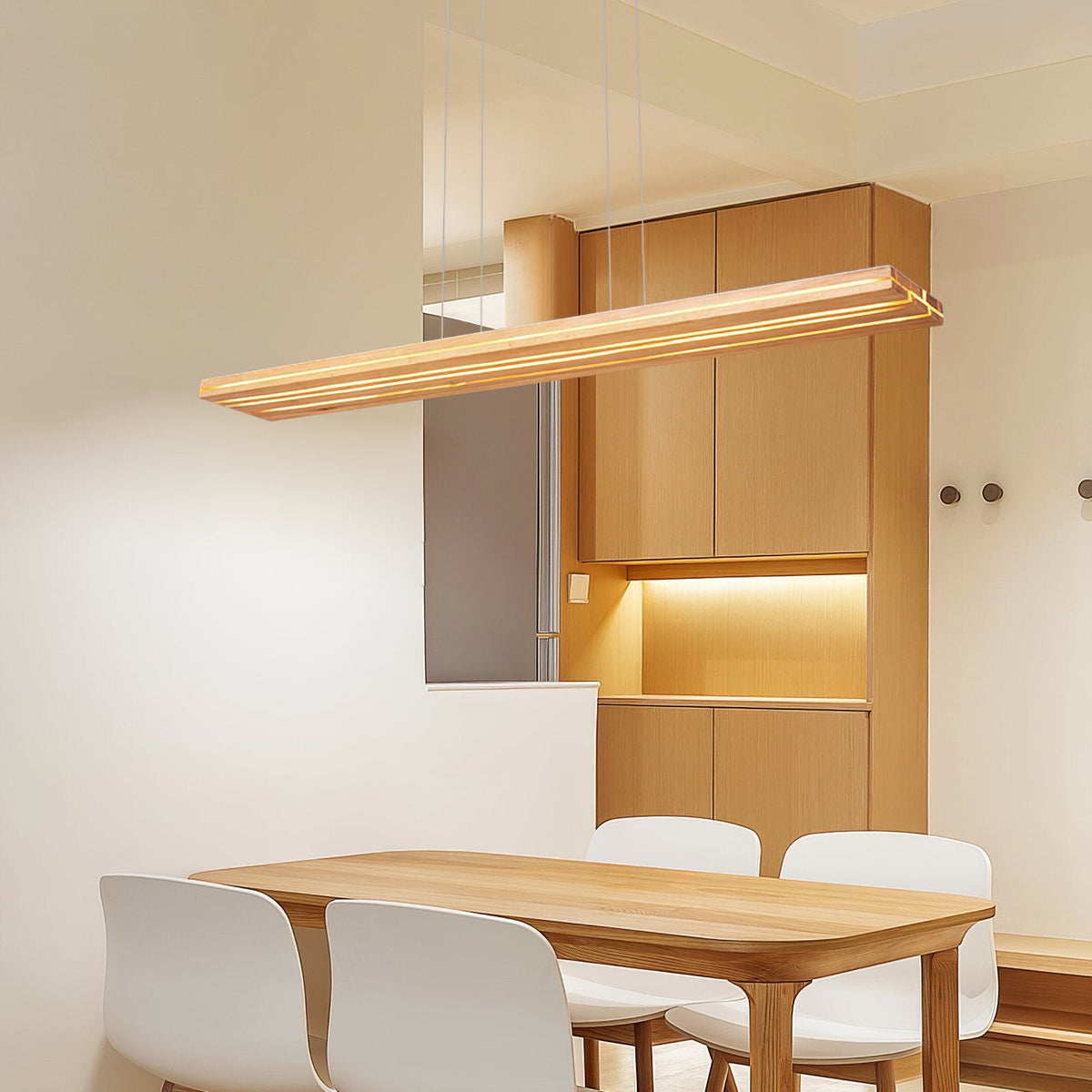 Nordic Cracked Wood Pendant Light