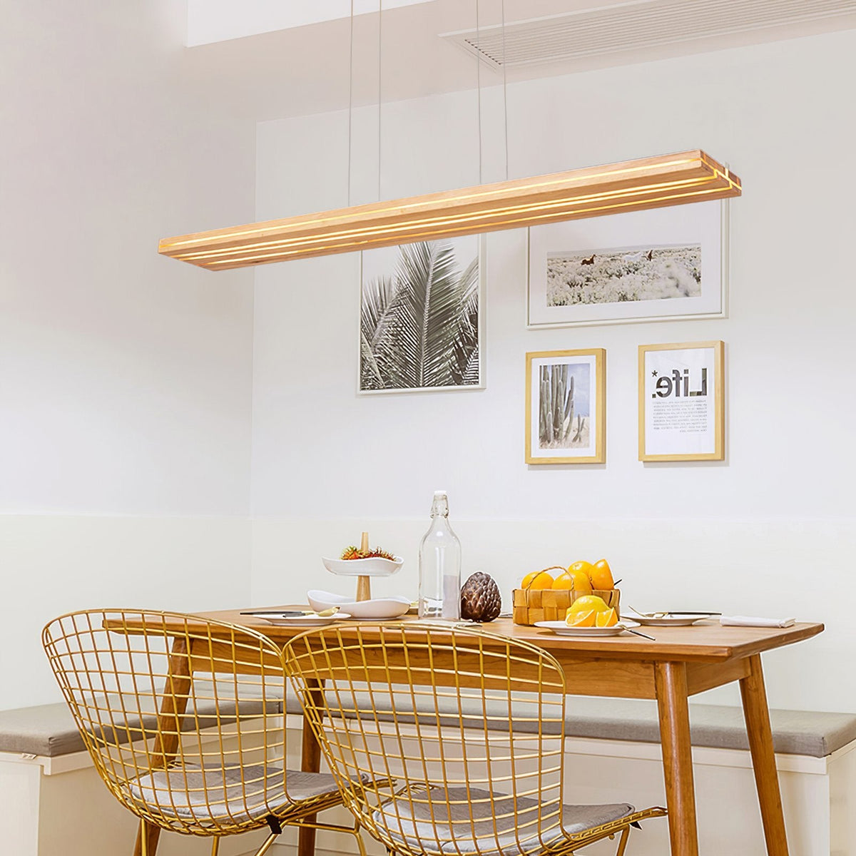 Nordic Cracked Wood Pendant Light