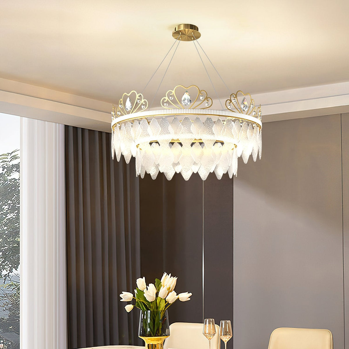 Nordic Crown Crystal Chandelier