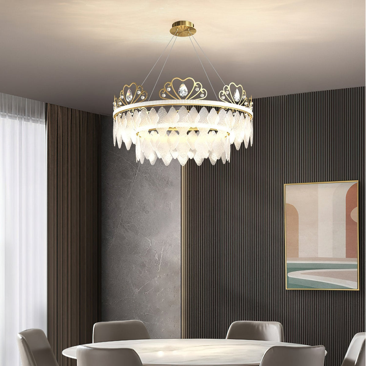 Nordic Crown Crystal Chandelier