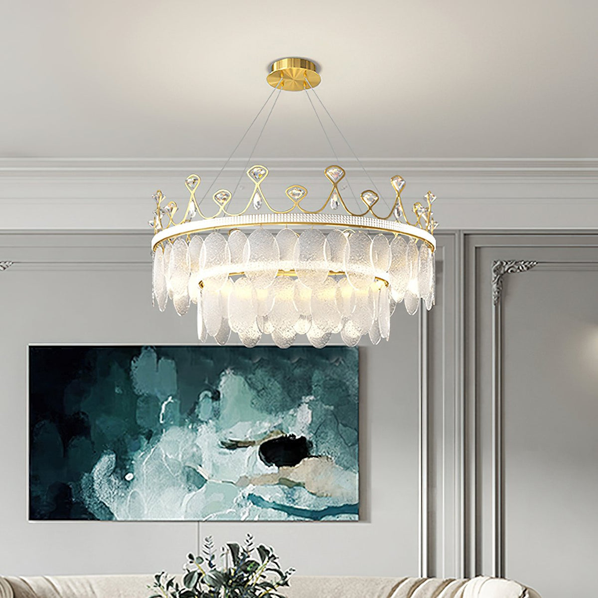 Nordic Crown Crystal Chandelier