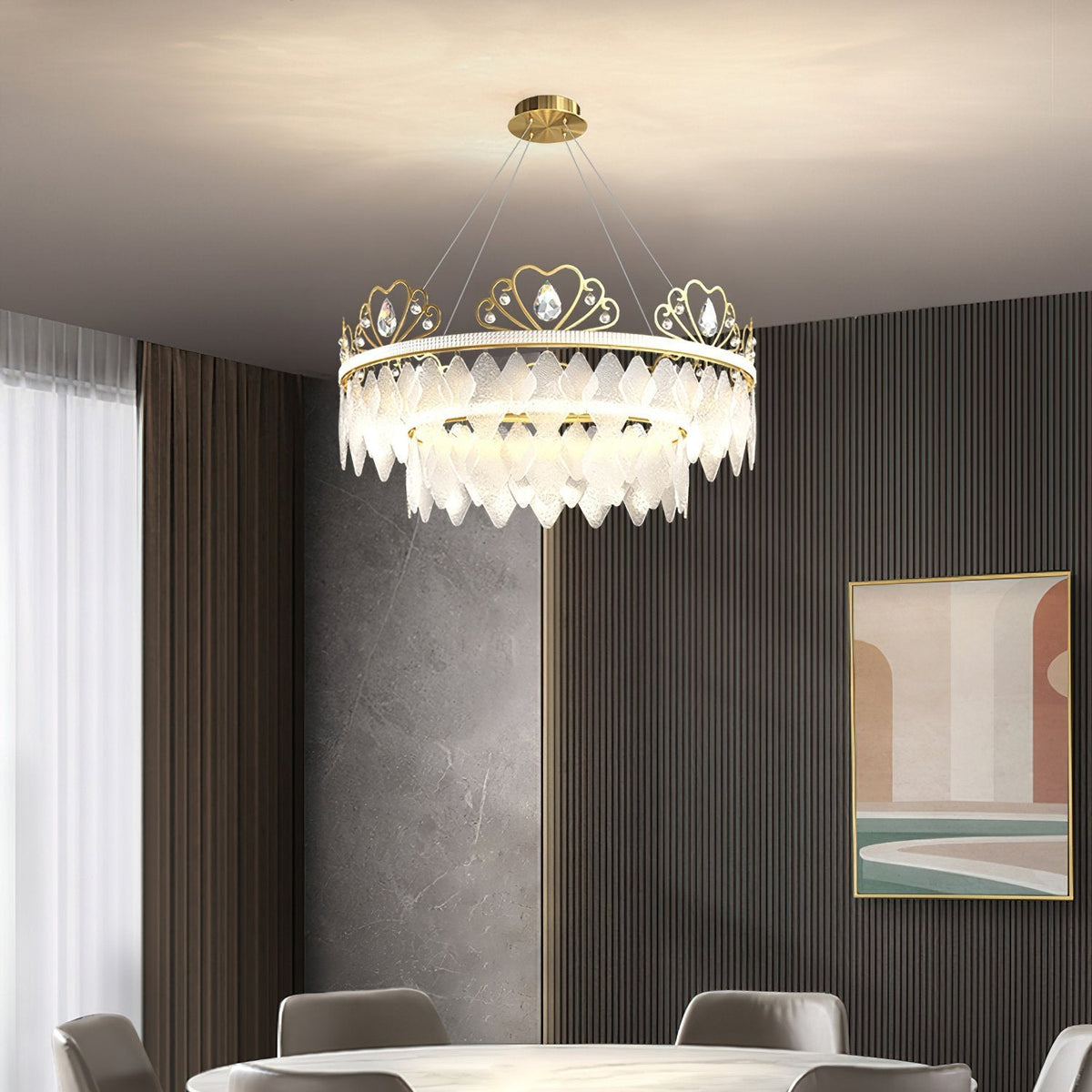 Nordic Crown Crystal Chandelier