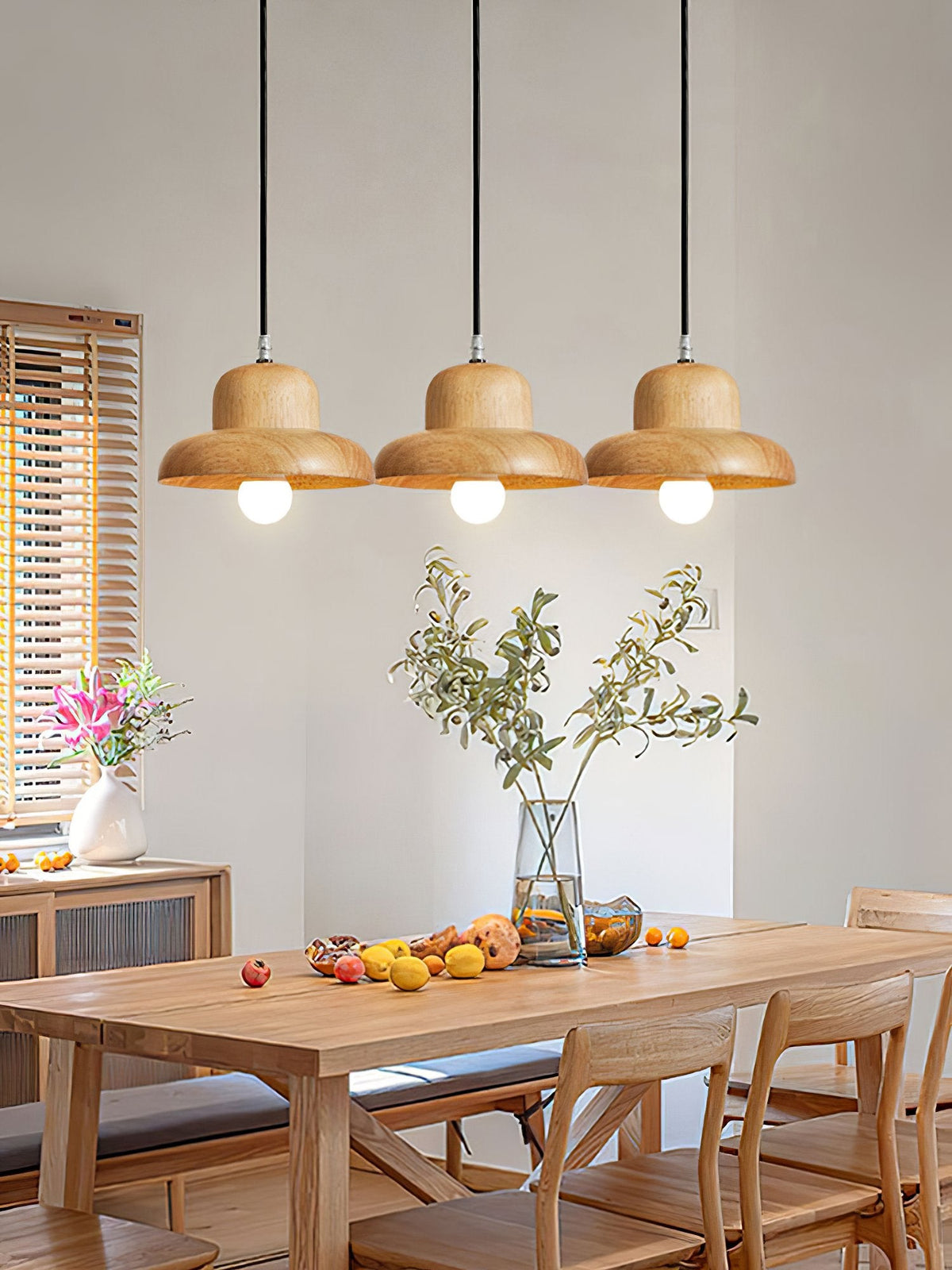 Nordic Hat Wood Pendant Lamp