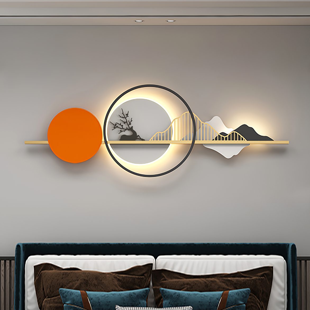 Nordic Mountain Deer Wall Lamp