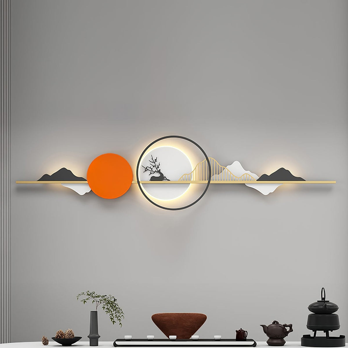 Nordic Mountain Deer Wall Lamp