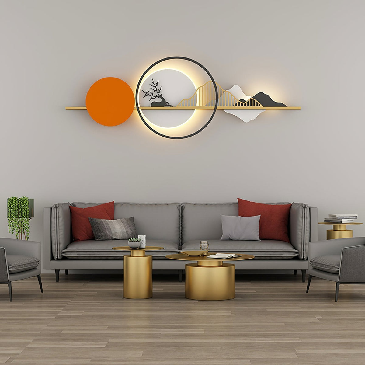 Nordic Mountain Deer Wall Lamp