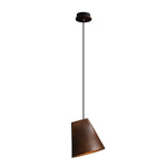 Nordic Tilted Wood Pendant Light – Asymmetric Natural Wood Shade