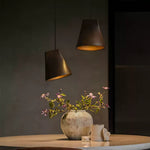 Nordic Tilted Wood Pendant Light – Asymmetric Natural Wood Shade