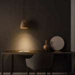 Nordic Tilted Wood Pendant Light – Asymmetric Natural Wood Shade