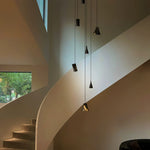 Nordic Tilted Wood Pendant Light – Asymmetric Natural Wood Shade