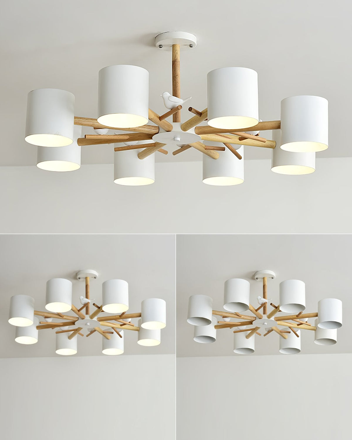 Nordic Tree Branches And Birds Chandelier