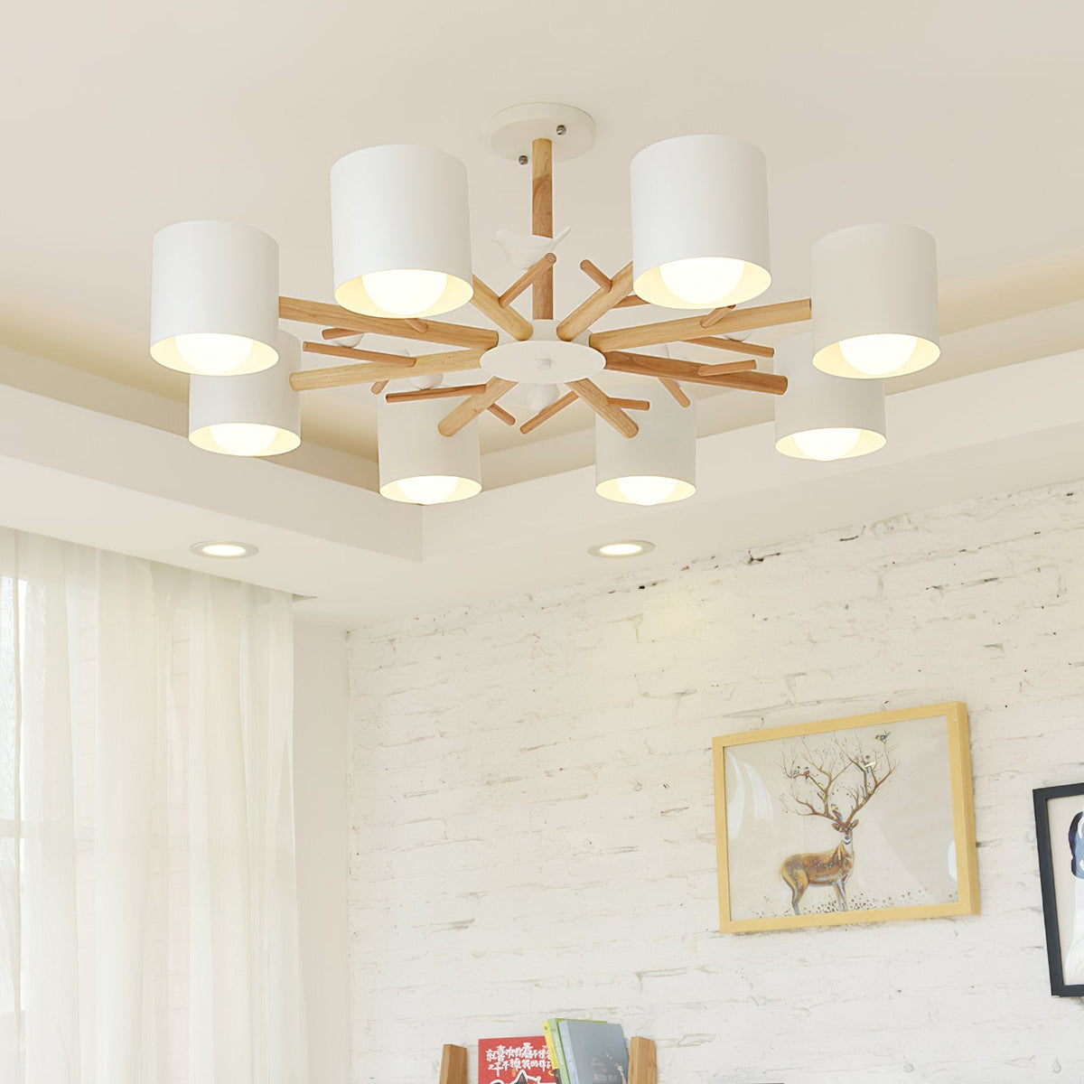 Nordic Tree Branches And Birds Chandelier