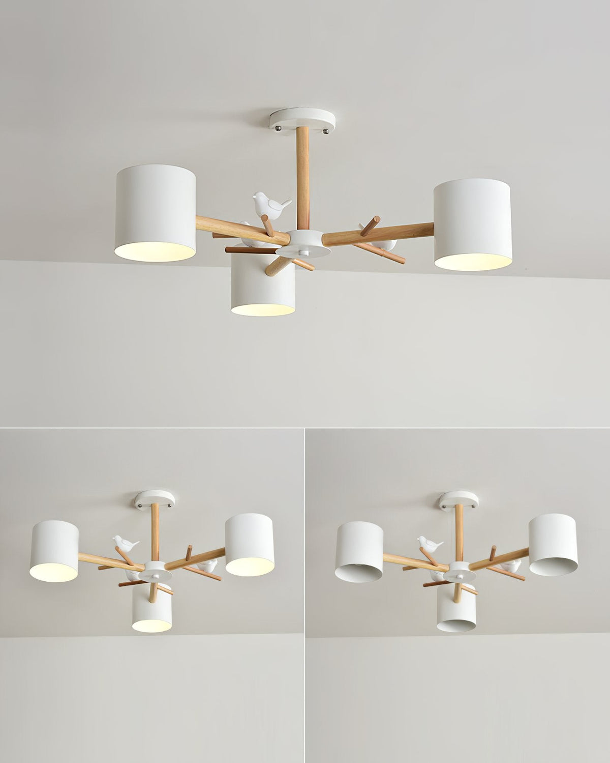 Nordic Tree Branches And Birds Chandelier