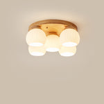Nordic Wood Art Round Ceiling Lamp