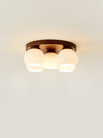 Nordic Wood Art Round Ceiling Lamp
