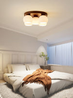 Nordic Wood Art Round Ceiling Lamp