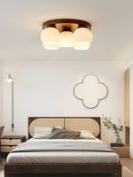 Nordic Wood Art Round Ceiling Lamp