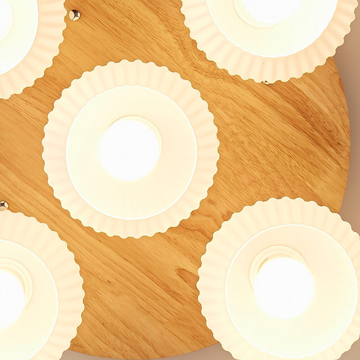 Nordic Wood Art Round Ceiling Lamp