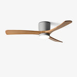 Nordic Wood Ceiling Fan with LED Light – Modern Flush Mount for Living Spaces