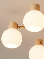 Nordic Wooden Spiral Ceiling Lamp