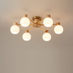Nordic Wooden Spiral Ceiling Lamp