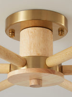 Nordic Wooden Spiral Ceiling Lamp