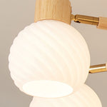 Nordic Wooden Spiral Ceiling Lamp