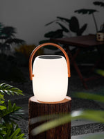 Noria Solar Outdoor Lantern – Portable LED Garden Light with Wood Handle