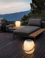 Noria Solar Outdoor Lantern – Portable LED Garden Light with Wood Handle