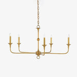 Elara Candle Chandelier – Modern Brass Candelabra Chandelier for Dining Room