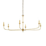 Elara Candle Chandelier – Modern Brass Candelabra Chandelier for Dining Room