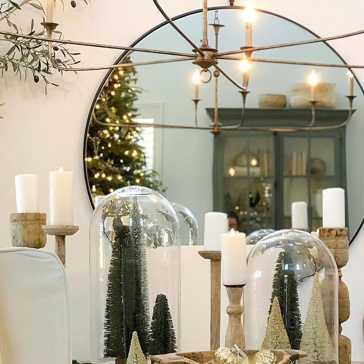 Elara Candle Chandelier – Modern Brass Candelabra Chandelier for Dining Room