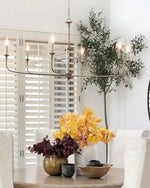 Elara Candle Chandelier – Modern Brass Candelabra Chandelier for Dining Room