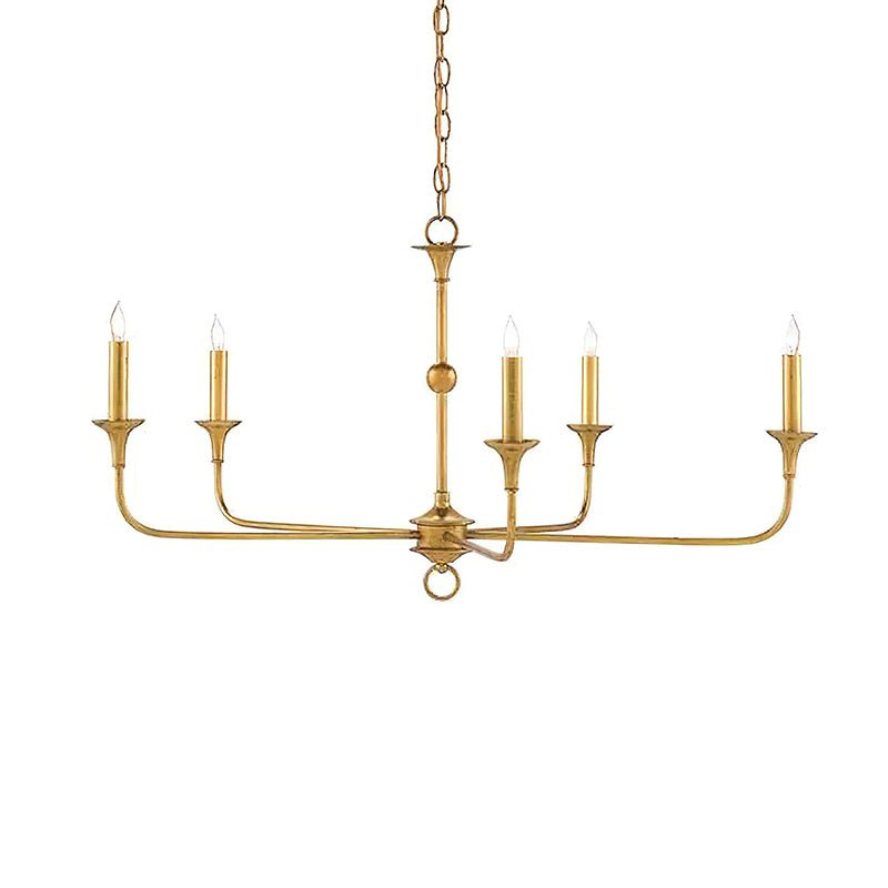Elara Candle Chandelier – Modern Brass Candelabra Chandelier for Dining Room
