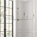 Elara Candle Chandelier – Modern Brass Candelabra Chandelier for Dining Room