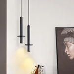 Nova Pendant Light in Black Travertine – Modern Minimalist Ceiling Lamp