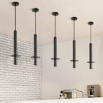 Nova Pendant Light in Black Travertine – Modern Minimalist Ceiling Lamp